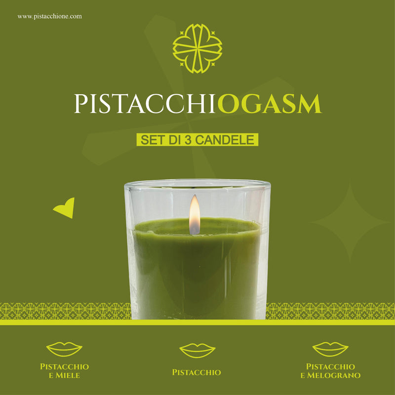 SET DI 3 CANDELE "PISTACCHIOGASM"